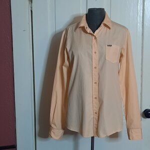 Cruel Girl Westerncore Peach Long Sleeve Button Down Shirt, Rodeo Ranchwear, LG